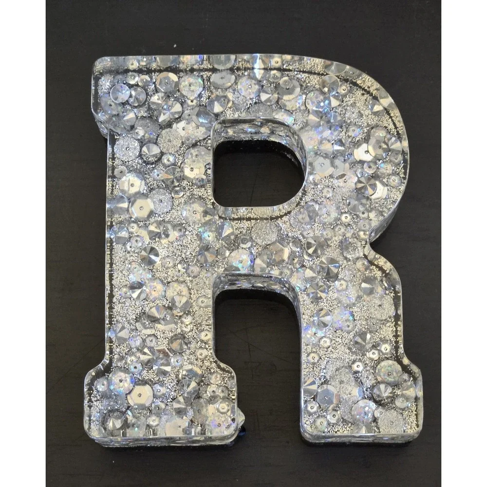Handmade Resin BAR Sign Sparkle Glitter Decor Heavy Statement Piece‎
